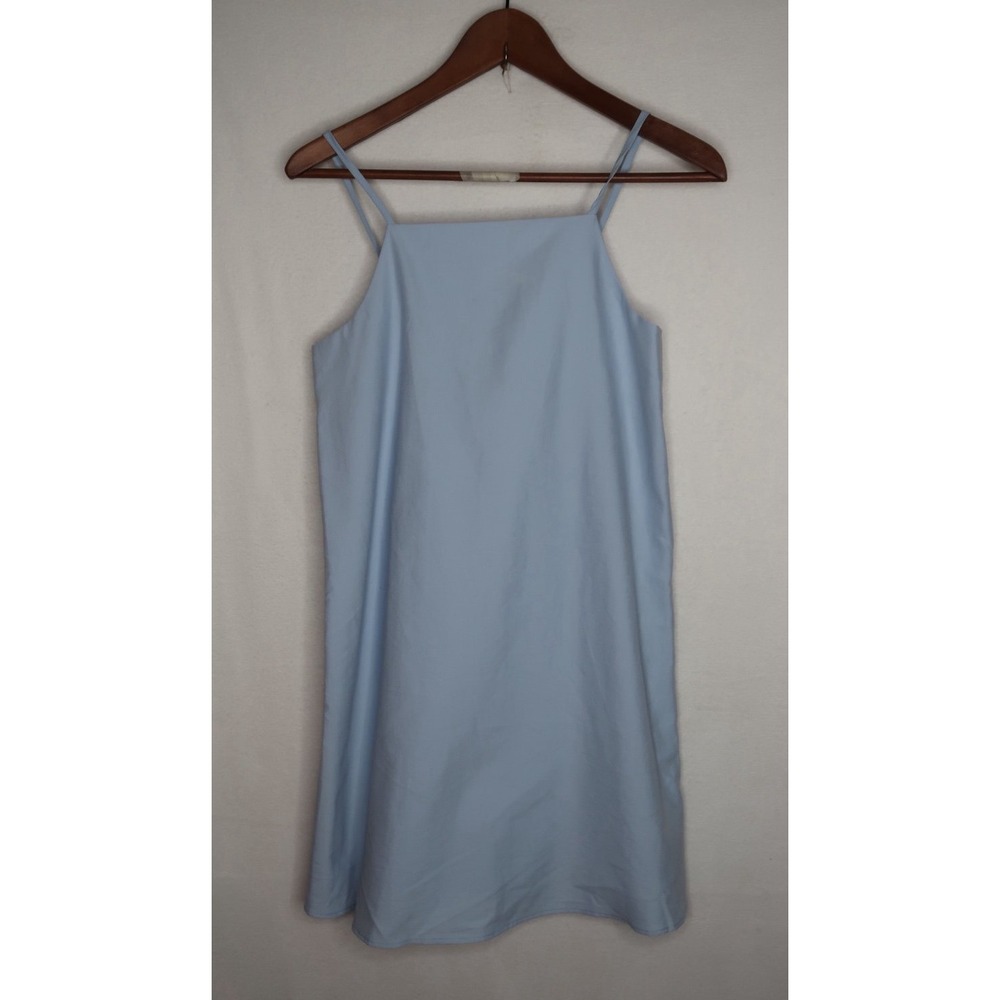Zara Kids Girls 13/14 Blue Mini Dress Spaghetti Strap Bow A-Line Summer Sundress